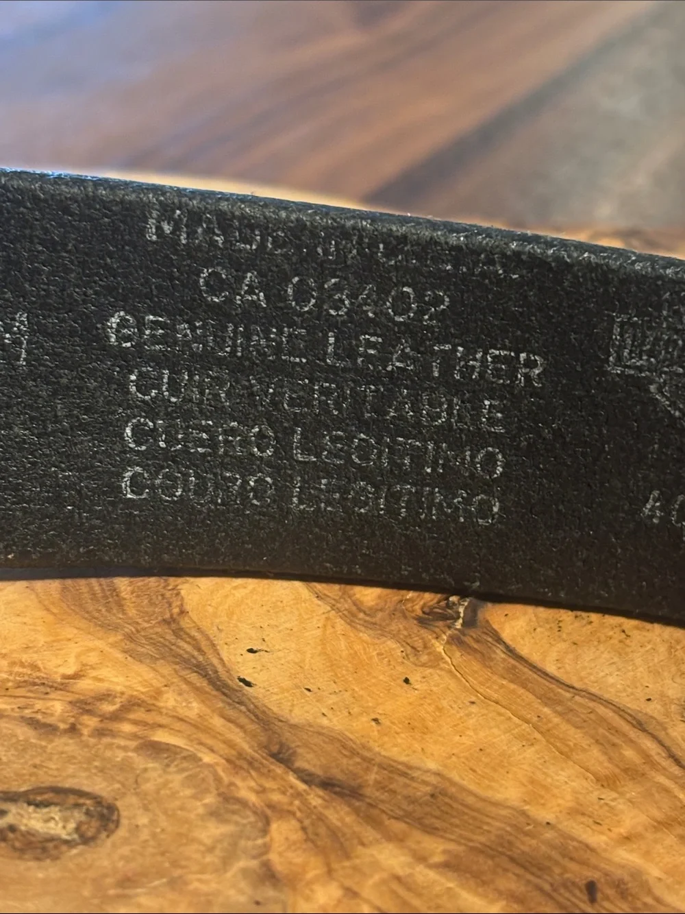 Vintage Harley-Davidson Black Leather Belt with Brushed Silver Buckle - 40